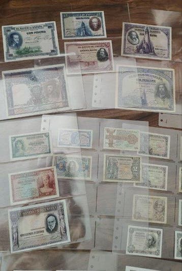 Spanje. - 36 Banknotes - 1925/1981 (Zonder minimumprijs)