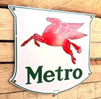 Enamel Pegasus Metro emaille bord, Verzenden, Nieuw