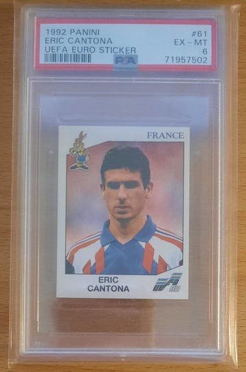 1992 Panini Euro 92 Eric Cantona #61 Graded card - PSA 6 - 1