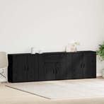 vidaXL Dressoir met lade Zwart Eiken 240 x 33 x 70 cm, Huis en Inrichting, Verzenden, Nieuw