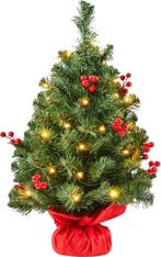 2dekans | Yaheetech Tafelkerstboom Met Verlichting – 38 x 38, Ophalen of Verzenden, Nieuw