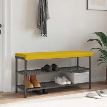 vidaXL Bankkussen fluweel Geel Diepte 35 cm, Verzenden