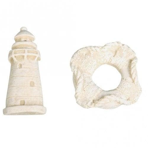 Vuurtoren en Reddingsboei Polyresin Maritiem, Hobby en Vrije tijd, Knutselen, Nieuw