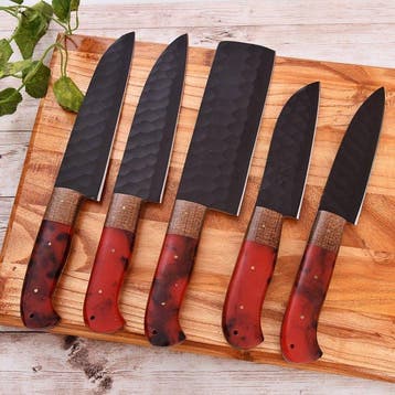 Keukenmes - Micarta-plaat, hars, D2-staal met poedercode -