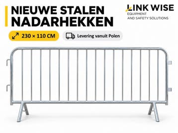Nieuwe stalen nadarhekken 230 × 110 cm – levering BE