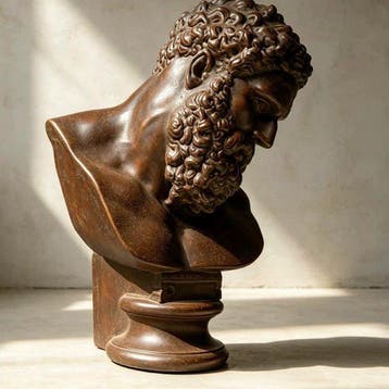 Koude keramische buste van Hercules sculptuur - 16 cm