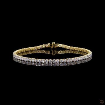 Armband - 14 karaat Geel goud - 4.11ct. tw. Diamant