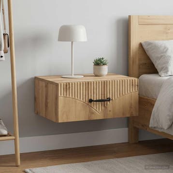 vidaXL Muurbevestigde Nachttafel 2 st Artisanaal eiken, Verzenden, Nieuw