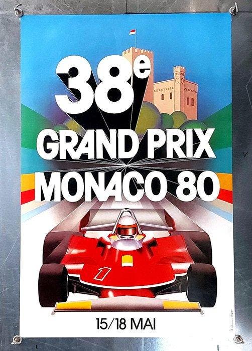 GROGNET - 38e Grand Prix Monaco F1 - Jody Scheckter,, Antiquités & Art, Art | Dessins & Photographie