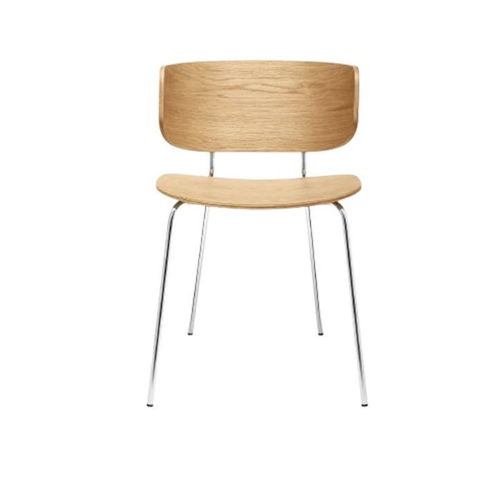 Sofacompany Jordan Eetkamerstoel Chroom, Huis en Inrichting, Stoelen, Bruin, Zo goed als nieuw, Verzenden