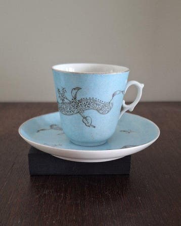Drinkservies (7) - Theeservies 1860-1890 - Porselein - Tête