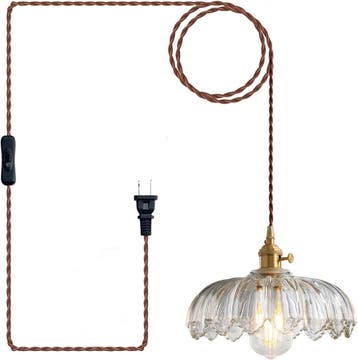Design hanglamp met stekker | Tweede kansje | OP = OP, Verzenden, Nieuw, Glas, Modern