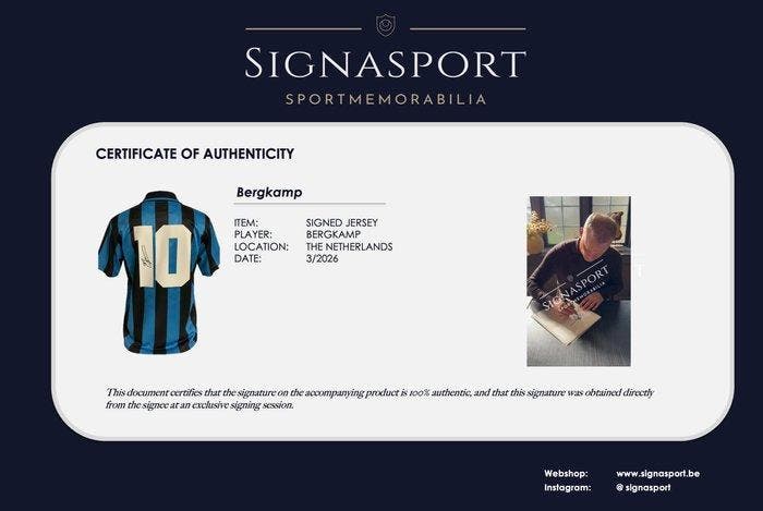 Inter - Italiaanse voetbal competitie - Dennis Bergkamp -, Collections, Collections Autre