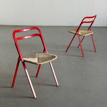 Cidue - Giorgio Cattelan - Chaise (2) - Métal, corde -