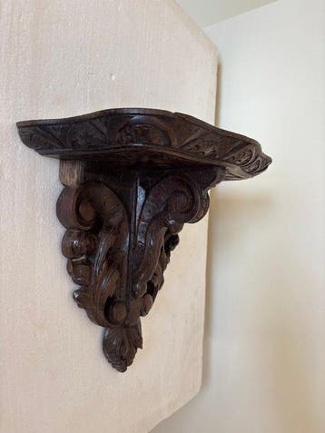 Wandtafel - Walnoot - Antieke Venetiaanse console