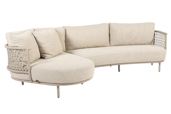 4 Seasons Outdoor Sardinia chaise loungebank latte |, Jardin & Terrasse, Ensembles de jardin