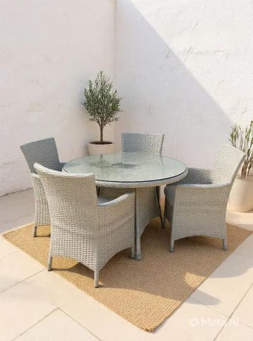 Luxe Tuinset aluminium met weersbestendige kussens  110c., Ophalen of Verzenden