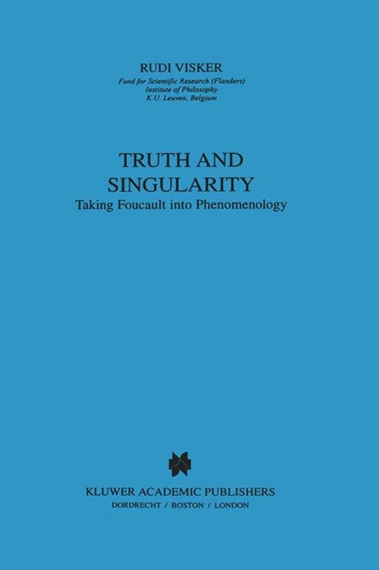 Truth and Singularity 9780792363972 R. Visker, Livres, Langue | Anglais, Envoi