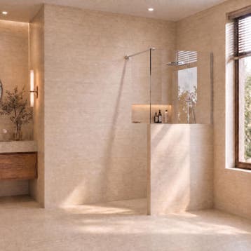 Aanbieding: BWS Midline Halfhoge Inloopdouche 100x80 cm, Ophalen of Verzenden, Nieuw, Chroom, Douche