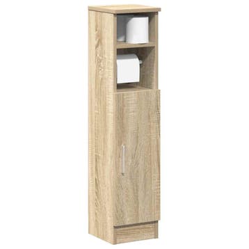 vidaXL Badkamerkast met rolhouder 20,5x22x90 cm sonoma, Verzenden