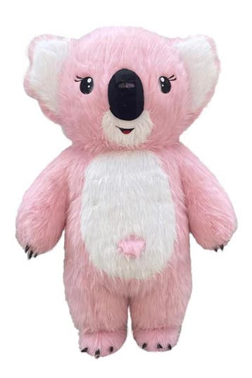 KIMU® Groot Opblaas Kostuum Koala Roze 3 Meter Opblaasbaar P, Ophalen of Verzenden