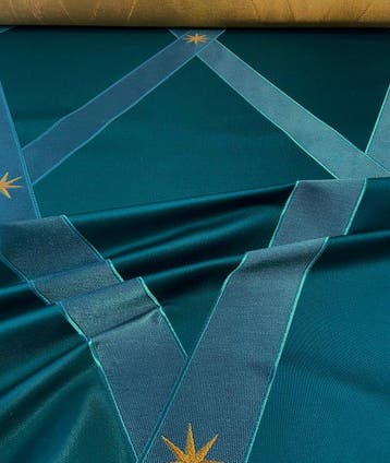 Elegant jacquardweefsel in zijde-mengsel met iriserende, Antiek en Kunst