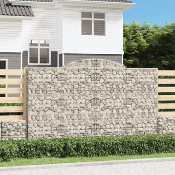 vidaXL Schanskorf gewelfd 300x50x180/200 cm gegalvaniseerd, Verzenden
