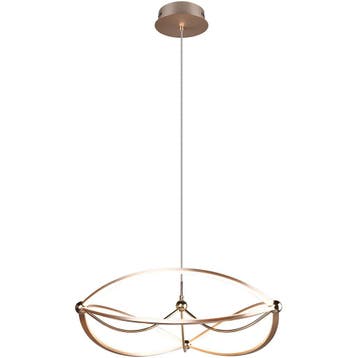 Witte & Gouden Dimbare LED Hanglamp 42W - Warm Wit 3000K, Mo, Verzenden