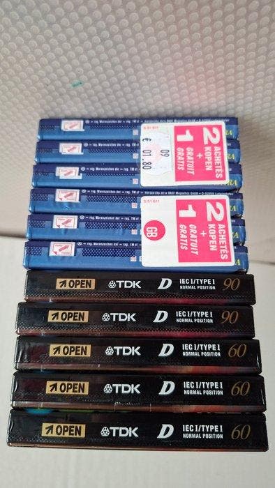 TDK, BASF - Analoge audiocassette - 1995, TV, Hi-fi & Vidéo, Radios