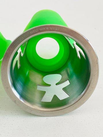 Alessi - Kong Kong - Eierdopje (2) - Girotondo - Staal,, Antiek en Kunst