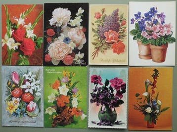 Bloemen - Getekend en gefotografeerd - Fantasie, Bloemen -, Verzamelen, Gelopen