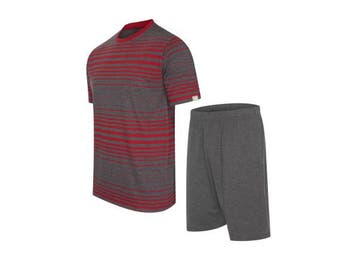 Veiling - Cappuccino Italia Venezia Pyjama Grijs/Rood - XL, Nieuw