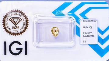 Zonder minimumprijs - 1 pcs Diamant (Natuurlijk gekleurd) -, Nieuw
