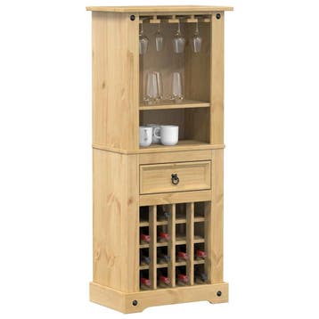 vidaXL Wijnrek Corona 56x35x134,5 cm massief grenenhout, Verzenden, Nieuw