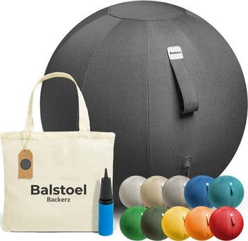 2dekans | Backerz Zitbal 65 CM - Zitballen met Hoes Linnen -, Ophalen of Verzenden
