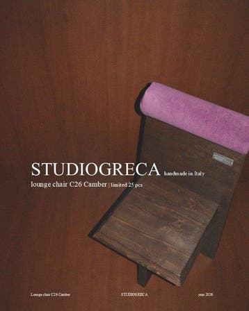 Studio Greca - Stoel - C26 Camber - Hout, Fluweel - 25