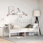 vidaXL Bedframe voor een daybed Wit 80 x 200 cm Staal, Huis en Inrichting, Verzenden, Nieuw