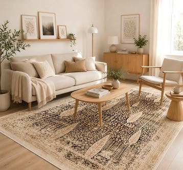 Moderne vintage-stijl zijden tapijt met luxueuze glans, Nieuw