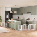 vidaXL Hondenhek inklapbaar met deur 12 panelen 600cm, Verzenden, Nieuw