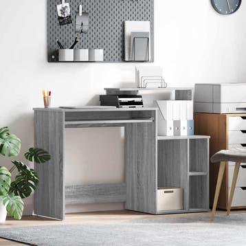 vidaXL Bureau Grijs Sonoma 120,5 x 44 x 88,5 cm Bewerkt hout, Verzenden