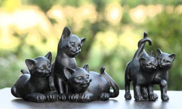 Statue, Schattige resin katten - 15 cm - résine - 2026
