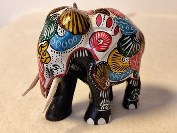 Collectie met dierenthema - Groep van 5 vintage houten