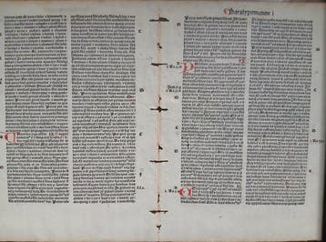 Simon Bevilaqua - Biblia (single Incunabula Leave) - 1494