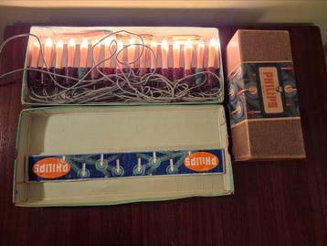 Kerstdecoratie Philips (2) - Bakeliet, Glas, Textiel, Koper, Nieuw