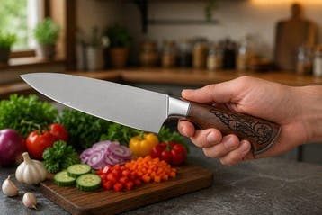 Keukenmes - Kitchen knife set - hard hout - Spanje -