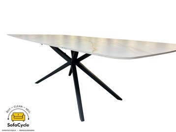 Keramische eettafel carrara-look 235x112 – overstock, Maison & Meubles, Verzenden