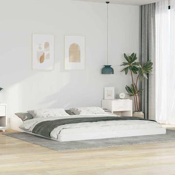 vidaXL Bedframe Wit 180 x 210 cm Massief grenenhout, Huis en Inrichting, Slaapkamer | Bedden, Verzenden, Nieuw
