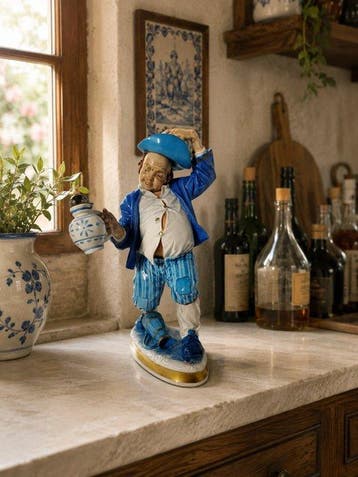 Algora - sculptuur, Tabernero con jarra de cerámica - 28 cm