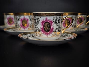 Epiag - Service à café pour 6 personnes (12) - Porcelaine,
