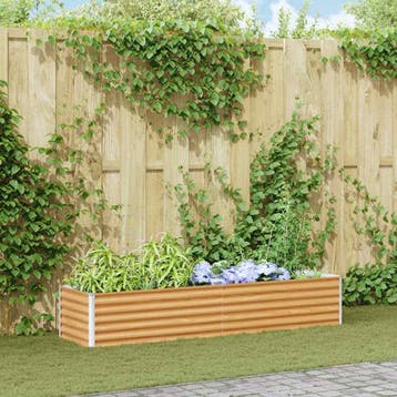 vidaXL Verhoogde plantenbak Lichtbruin 195 x 50 x 36 cm, Verzenden